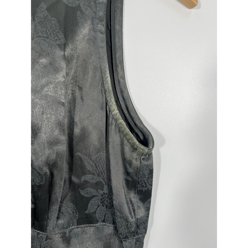 Vintage Babydoll Womens Maxi Dress 6 Grey Floral Wedding Guest Event Formal - Picture 5 of 10